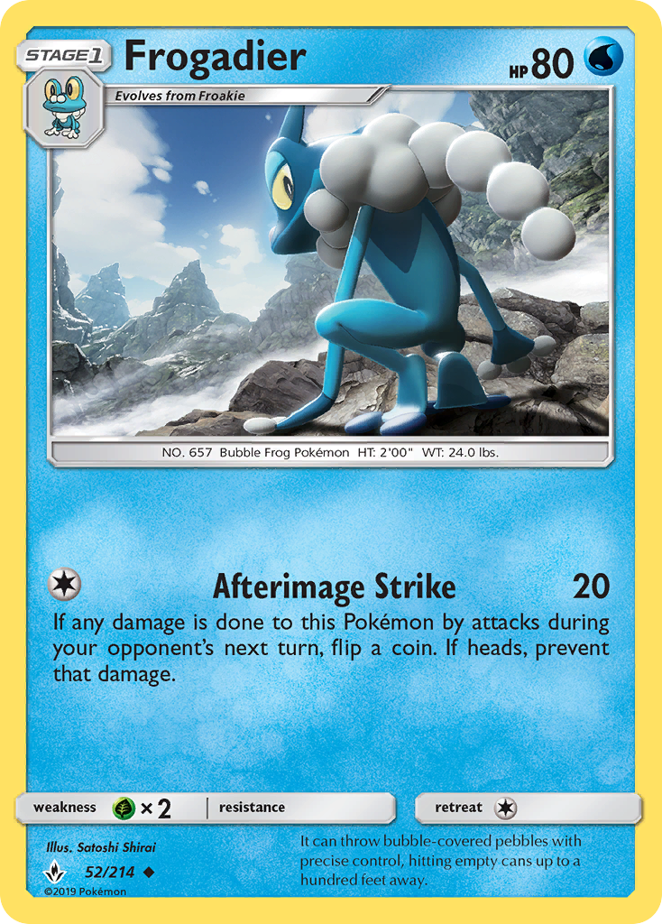 Frogadier (52/214) [Sun & Moon: Unbroken Bonds] | Card Merchant Takapuna