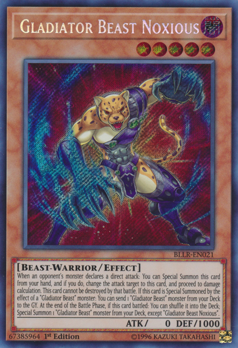 Gladiator Beast Noxious [BLLR-EN021] Secret Rare | Card Merchant Takapuna