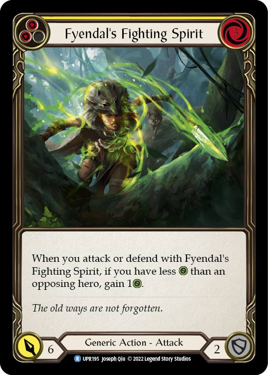 Fyendal's Fighting Spirit (Yellow) [UPR195] (Uprising)  Rainbow Foil | Card Merchant Takapuna