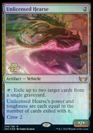 Unlicensed Hearse [Streets of New Capenna Prerelease Promos] | Card Merchant Takapuna