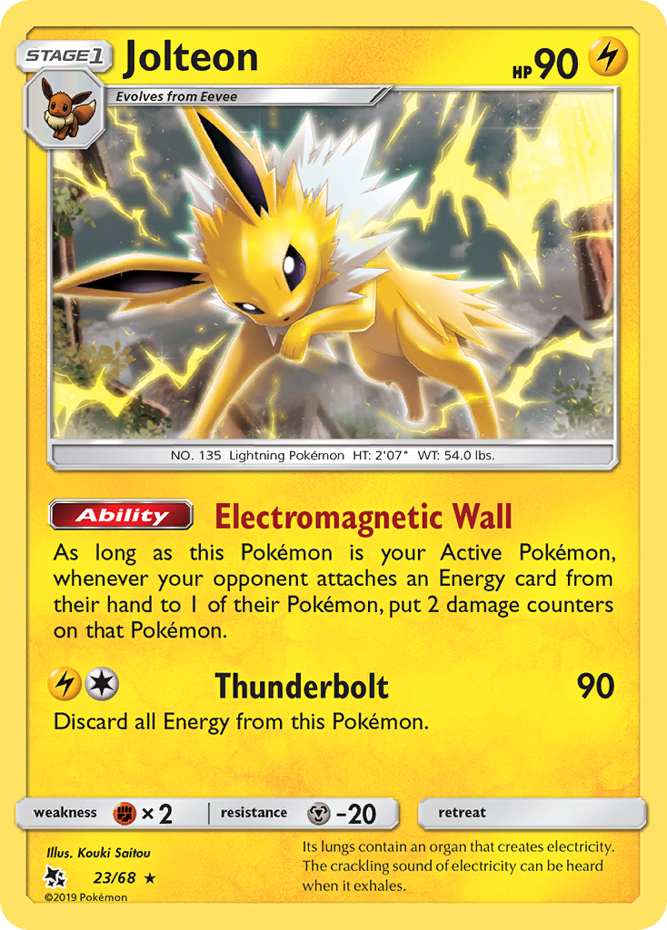 Jolteon (23/68) [Sun & Moon: Hidden Fates] | Card Merchant Takapuna