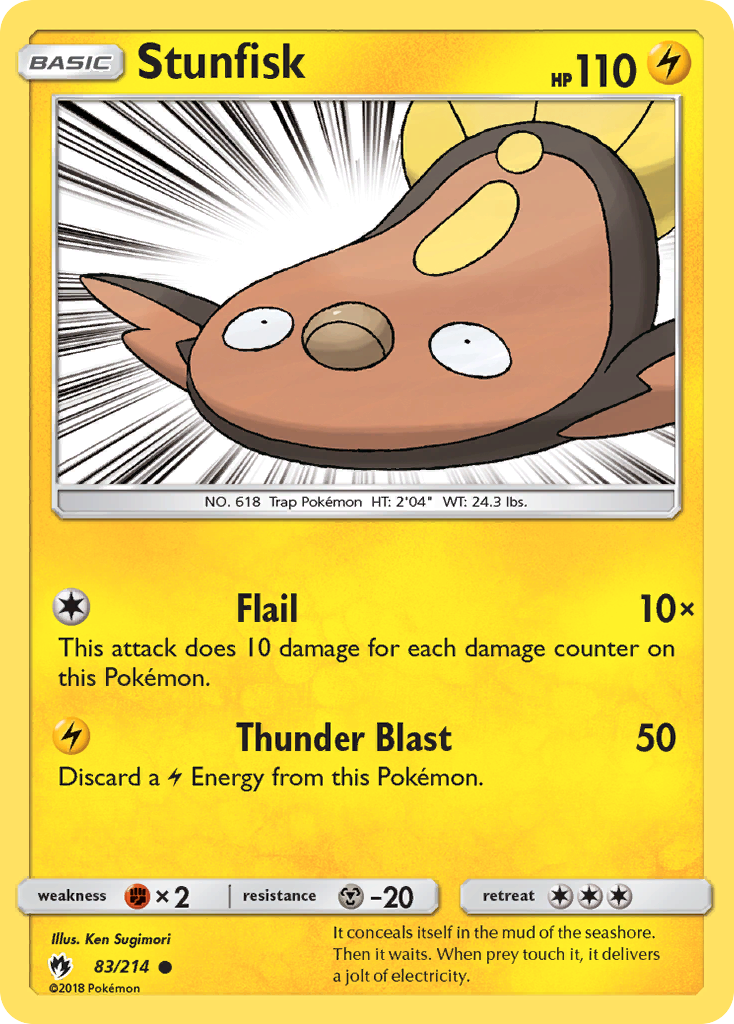 Stunfisk (83/214) [Sun & Moon: Lost Thunder] | Card Merchant Takapuna