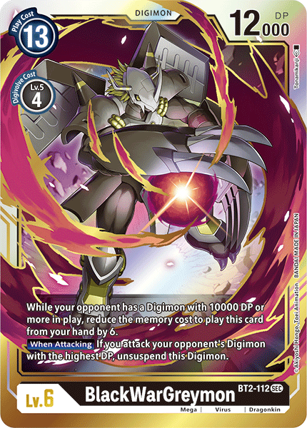 BlackWarGreymon [BT2-112] [Release Special Booster Ver.1.5] | Card Merchant Takapuna