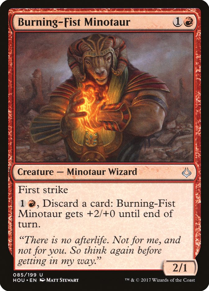 Burning-Fist Minotaur [Hour of Devastation] | Card Merchant Takapuna