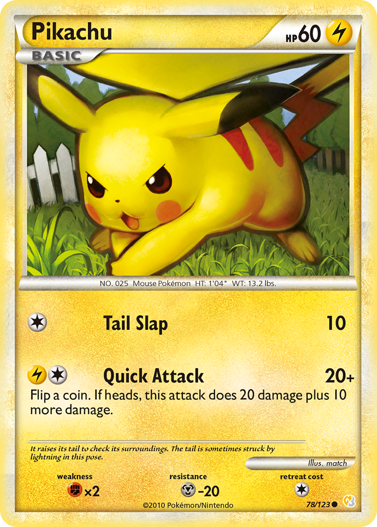 Pikachu (78/123) [HeartGold & SoulSilver: Base Set] | Card Merchant Takapuna