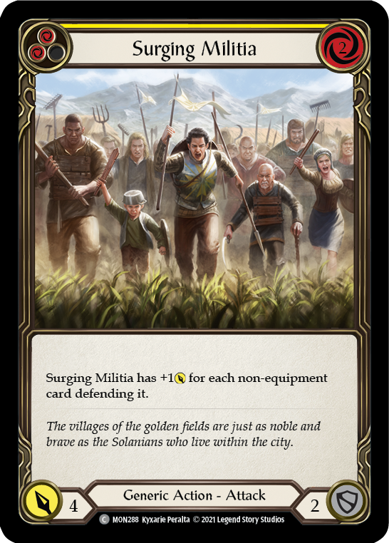 Surging Militia (Yellow) [MON288] (Monarch)  1st Edition Normal | Card Merchant Takapuna