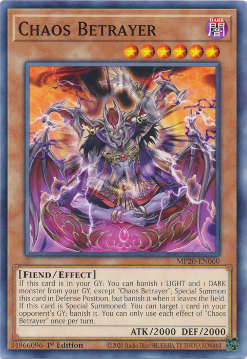 Chaos Betrayer [MP20-EN060] Common | Card Merchant Takapuna