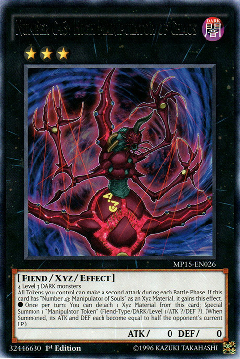 Number C43: High Manipulator of Chaos [MP15-EN026] Rare | Card Merchant Takapuna