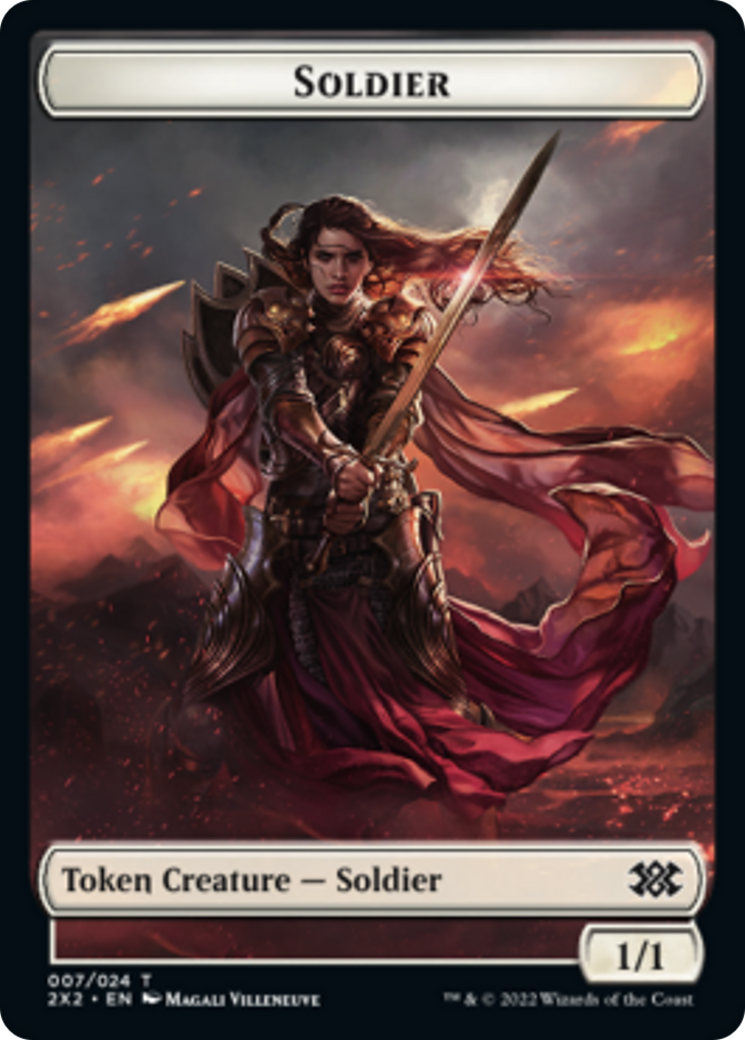 Boar // Soldier Double-Sided Token [Double Masters 2022 Tokens] | Card Merchant Takapuna