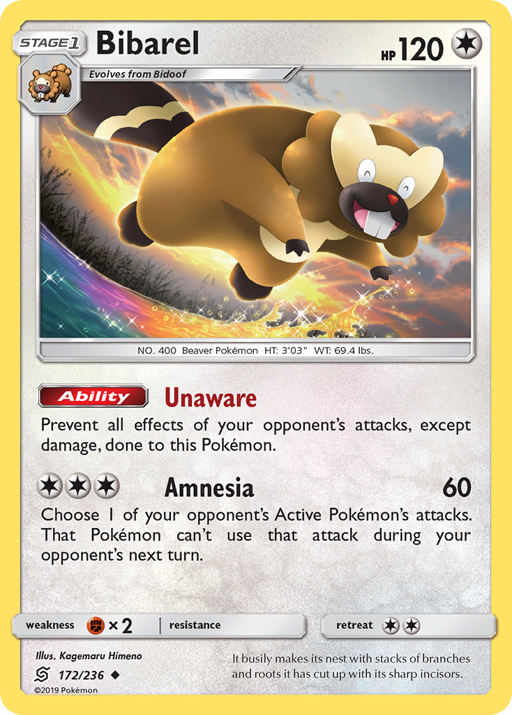 Bibarel (172/236) [Sun & Moon: Unified Minds] | Card Merchant Takapuna