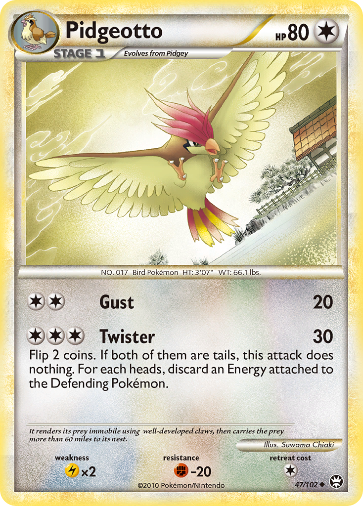 Pidgeotto (47/102) [HeartGold & SoulSilver: Triumphant] | Card Merchant Takapuna