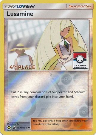 Lusamine (153a/156) (League Challenge Alt Art 4th Place) [Sun & Moon: Ultra Prism] | Card Merchant Takapuna