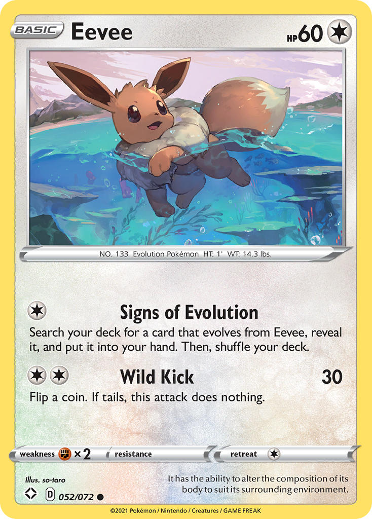 Eevee (052/072) [Sword & Shield: Shining Fates] | Card Merchant Takapuna