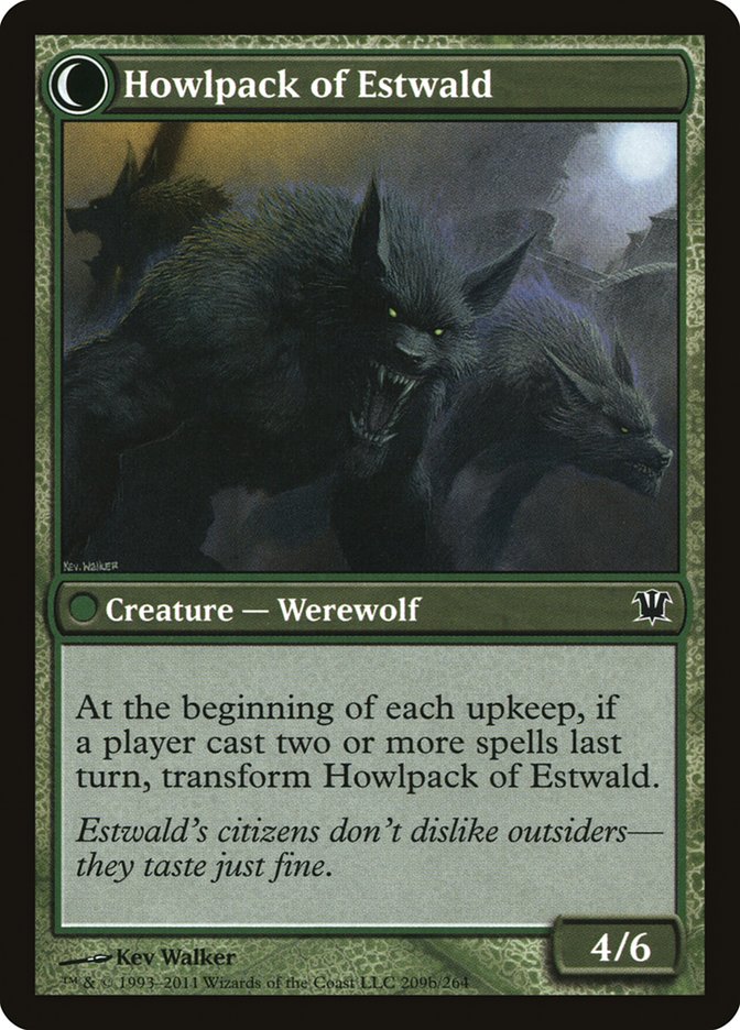 Villagers of Estwald // Howlpack of Estwald [Innistrad] | Card Merchant Takapuna