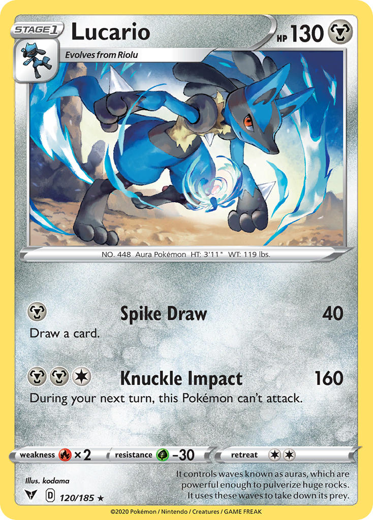 Lucario (120/185) [Sword & Shield: Vivid Voltage] | Card Merchant Takapuna