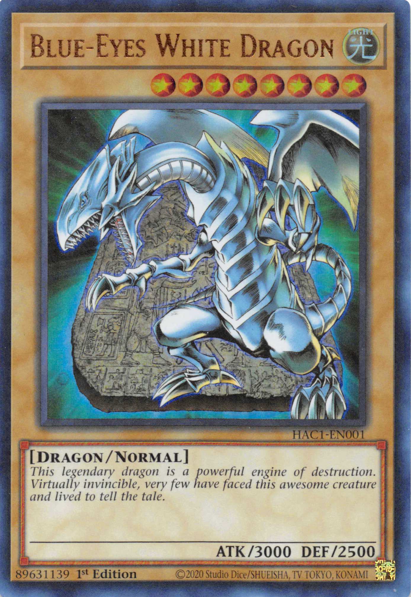 Blue-Eyes White Dragon (Duel Terminal) [HAC1-EN001] Parallel Rare | Card Merchant Takapuna