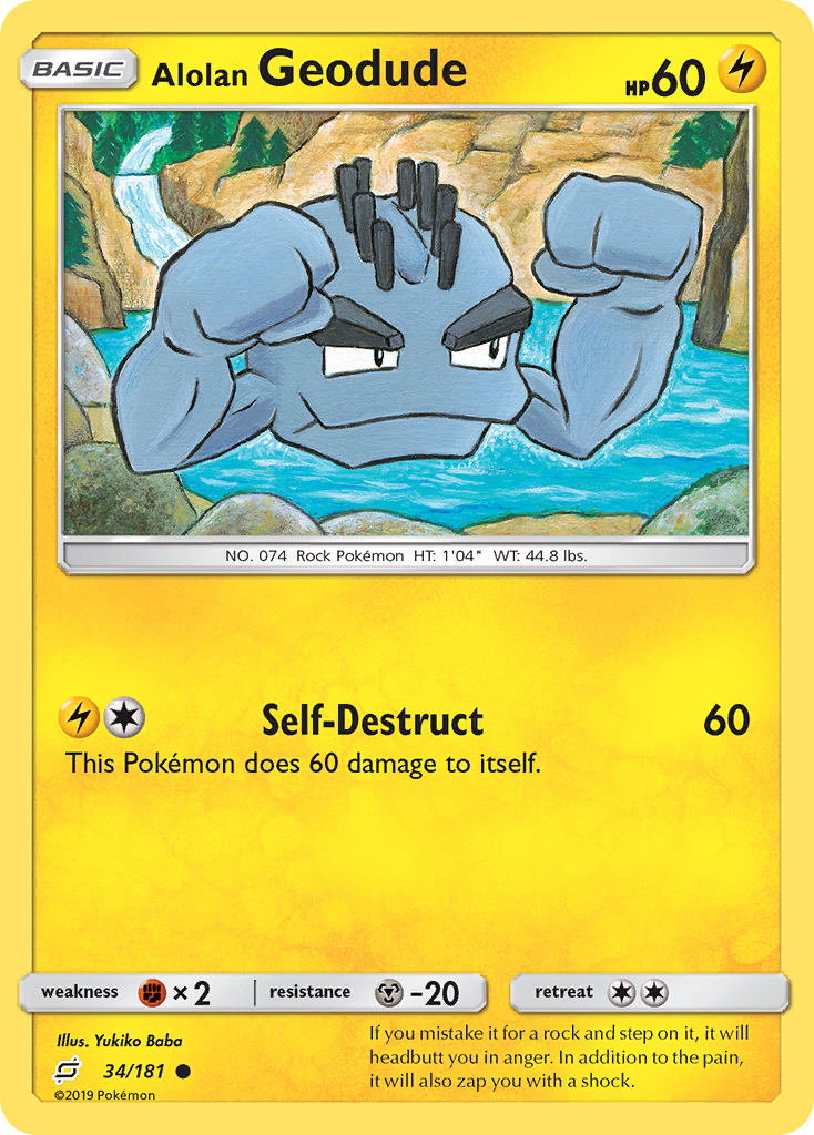 Alolan Geodude (34/181) [Sun & Moon: Team Up] | Card Merchant Takapuna