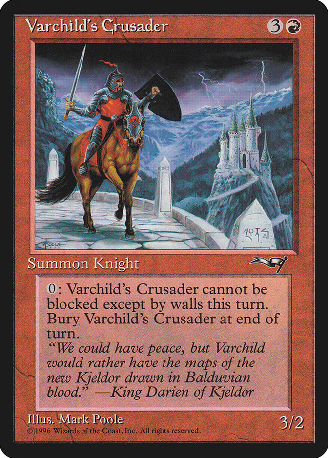 Varchild's Crusader (Brown Horse) [Alliances] | Card Merchant Takapuna