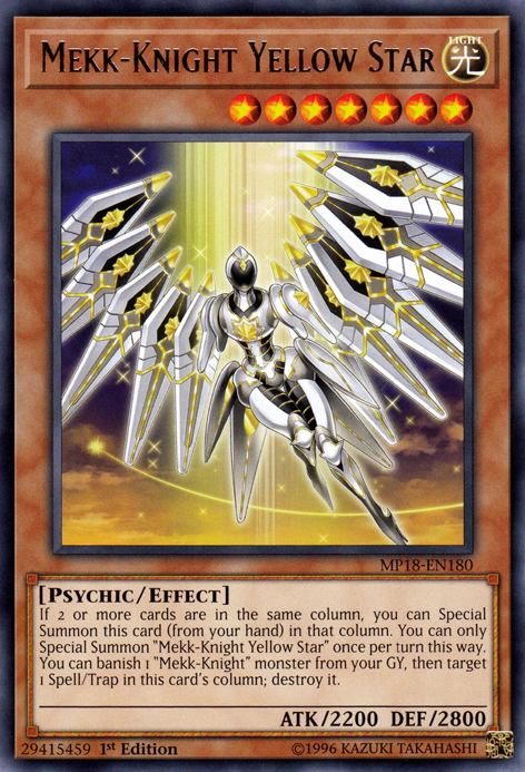 Mekk-Knight Yellow Star [MP18-EN180] Rare | Card Merchant Takapuna