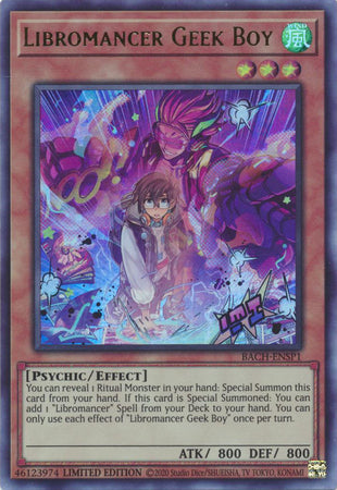 Libromancer Geek Boy [BACH-ENSP1] Ultra Rare | Card Merchant Takapuna