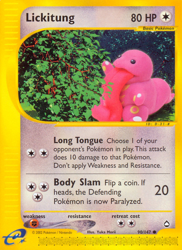 Lickitung (90/147) [Aquapolis] | Card Merchant Takapuna