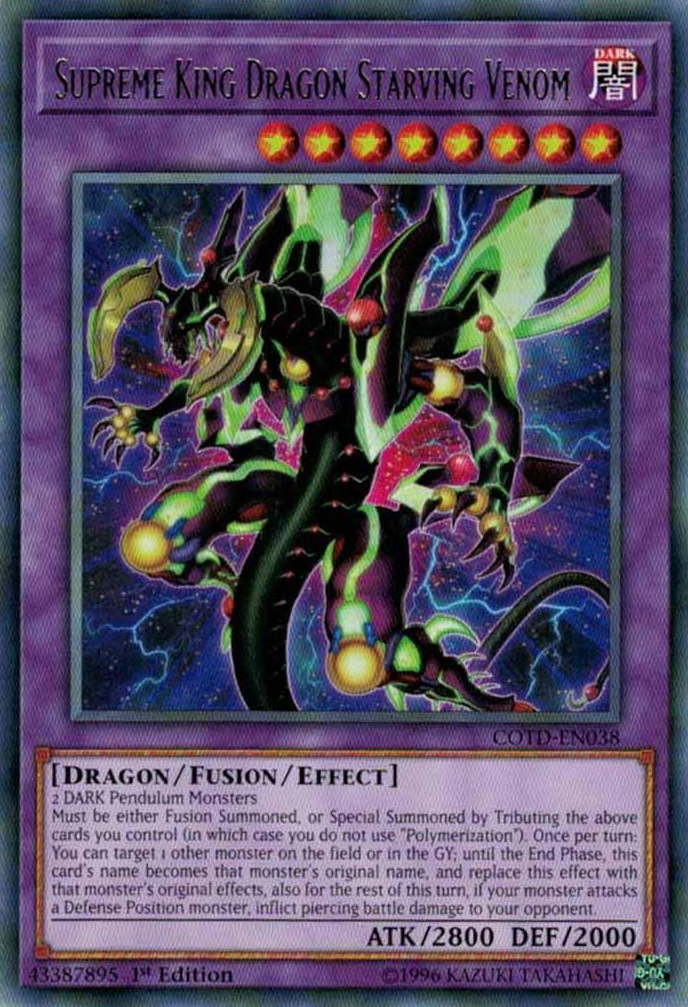 Supreme King Dragon Starving Venom [COTD-EN038] Rare | Card Merchant Takapuna