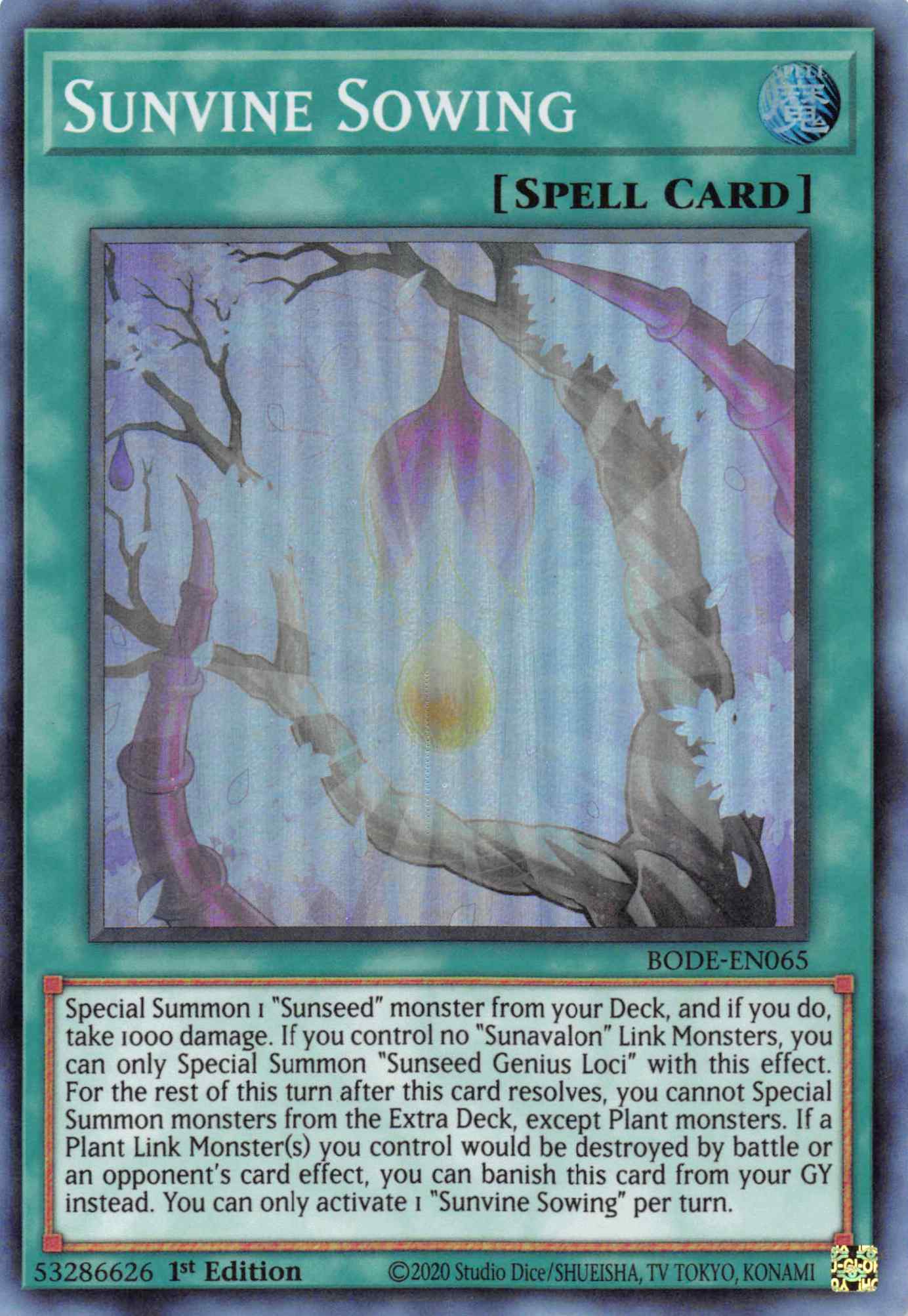 Sunvine Sowing [BODE-EN065] Super Rare | Card Merchant Takapuna