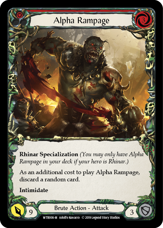 Alpha Rampage [WTR006-M] (Welcome to Rathe)  Alpha Print Normal | Card Merchant Takapuna