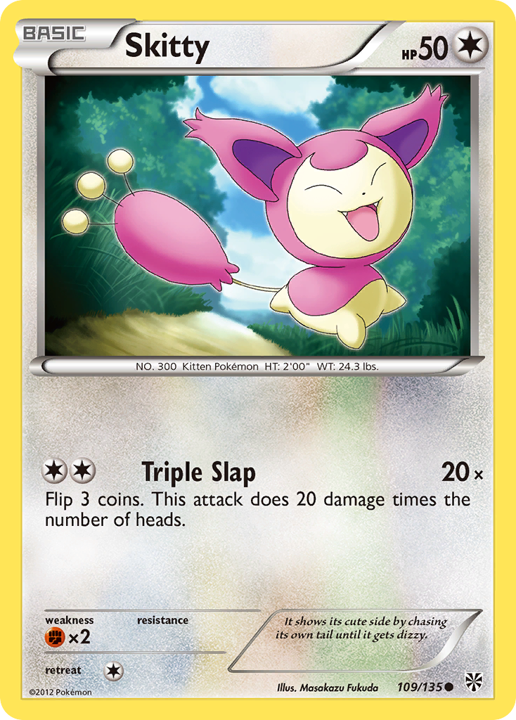 Skitty (109/135) [Black & White: Plasma Storm] | Card Merchant Takapuna