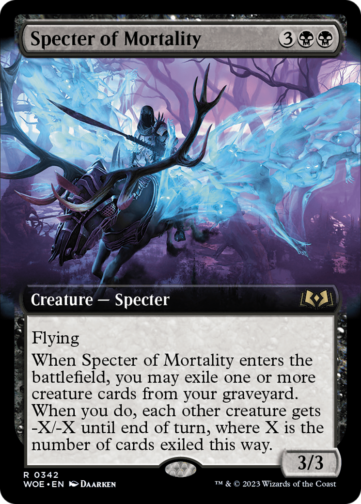 Specter of Mortality (Extended Art) [Wilds of Eldraine] | Card Merchant Takapuna