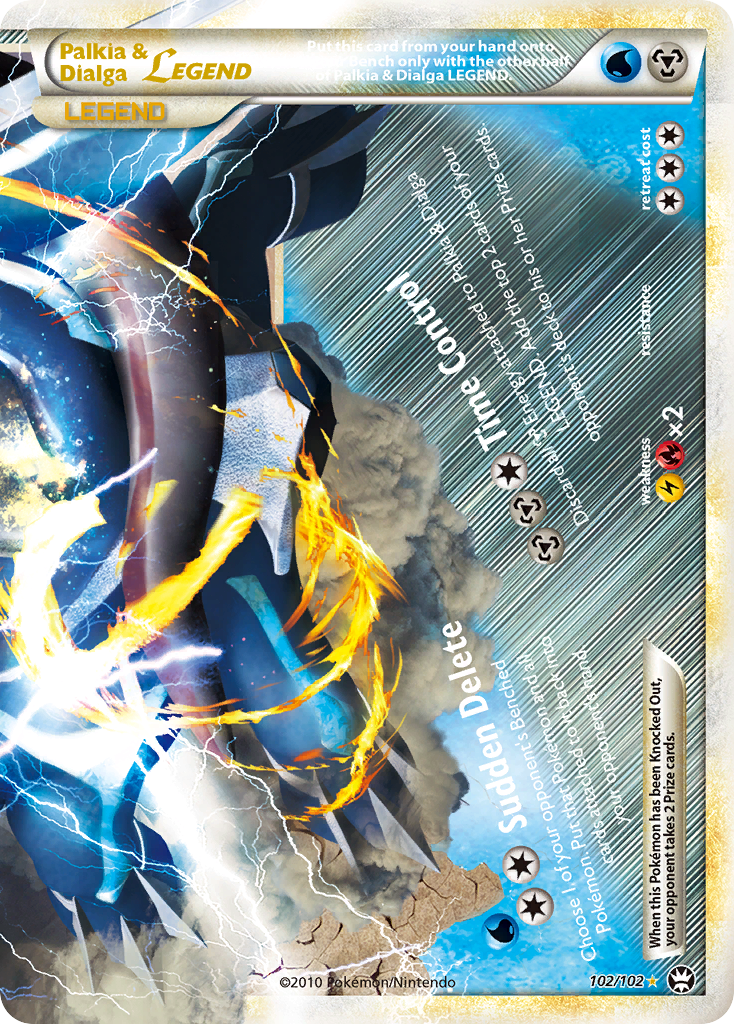 Palkia & Dialga LEGEND (102/102) [HeartGold & SoulSilver: Triumphant] | Card Merchant Takapuna