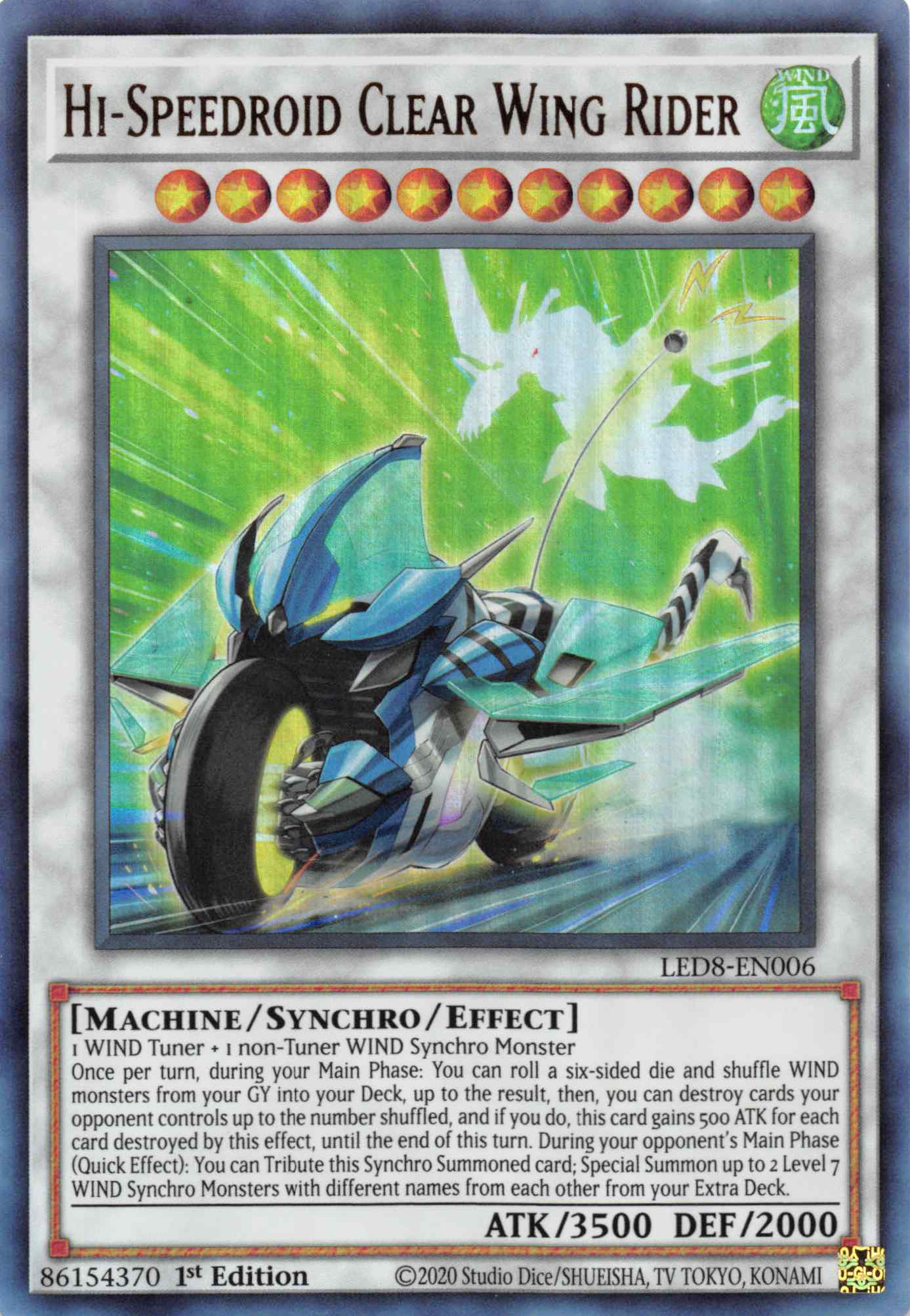 Hi-Speedroid Clear Wing Rider [LED8-EN006] Ultra Rare | Card Merchant Takapuna