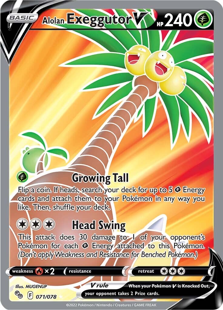 Alolan Exeggutor V (071/078) [Pokémon GO] | Card Merchant Takapuna