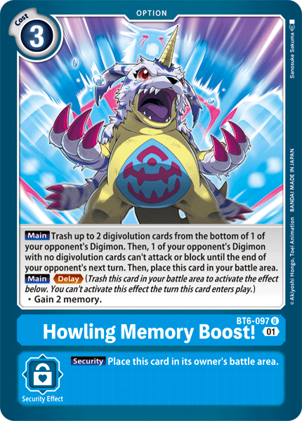 Howling Memory Boost! [BT6-097] [Double Diamond] | Card Merchant Takapuna