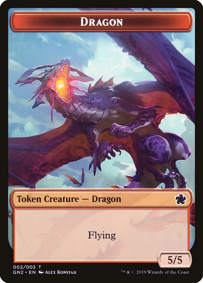 Dragon Token (002/003) [Game Night 2019 Tokens] | Card Merchant Takapuna