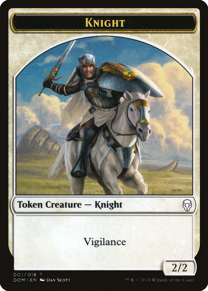 Knight Token (001/016) [Dominaria Tokens] | Card Merchant Takapuna