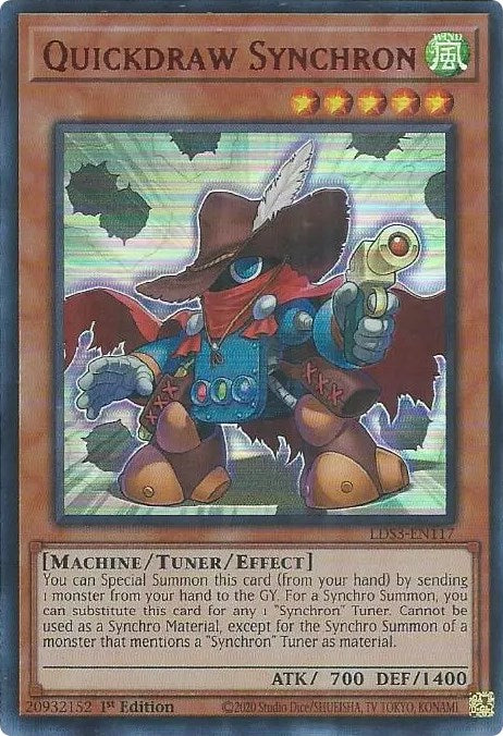 Quickdraw Synchron (Red) [LDS3-EN117] Ultra Rare | Card Merchant Takapuna