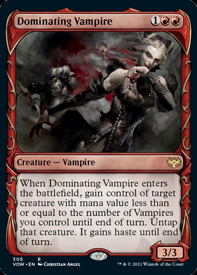 Dominating Vampire (Showcase Fang Frame) [Innistrad: Crimson Vow] | Card Merchant Takapuna