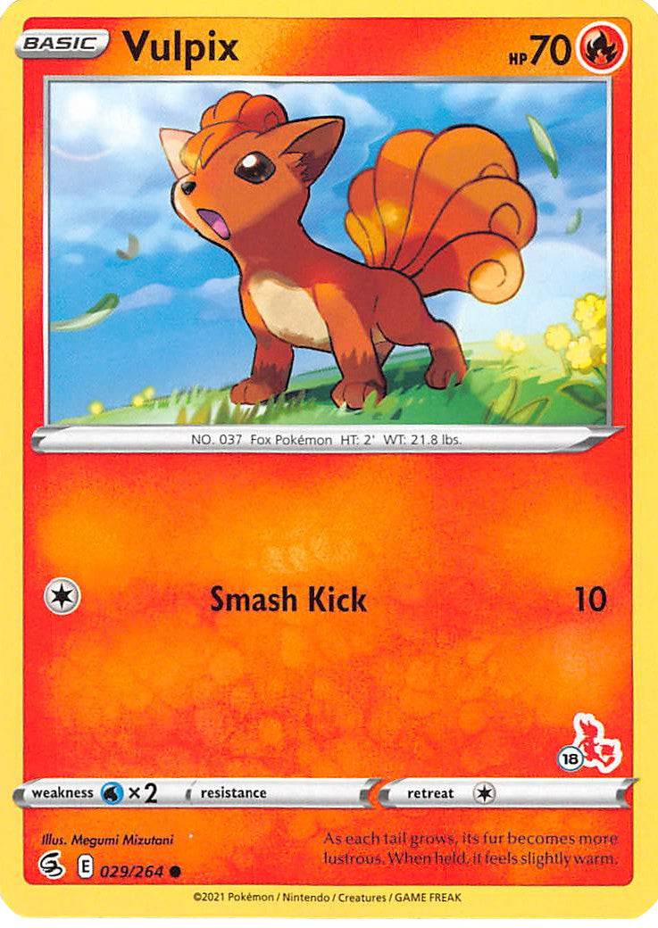 Vulpix (029/264) (Cinderace Stamp #18) [Battle Academy 2022] | Card Merchant Takapuna