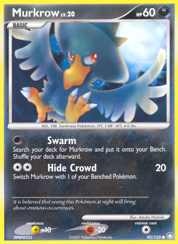 Murkrow (90/123) [Diamond & Pearl: Mysterious Treasures] | Card Merchant Takapuna