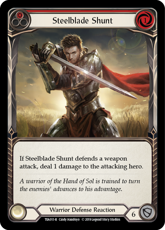 Steelblade Shunt (Red) [TEA011-R] (Dorinthea Hero Deck)  1st Edition Normal | Card Merchant Takapuna