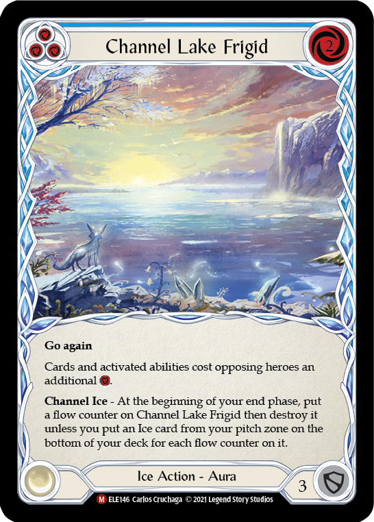 Channel Lake Frigid (Alternate Art) [ELE146] (Tales of Aria)  1st Edition Rainbow Foil | Card Merchant Takapuna