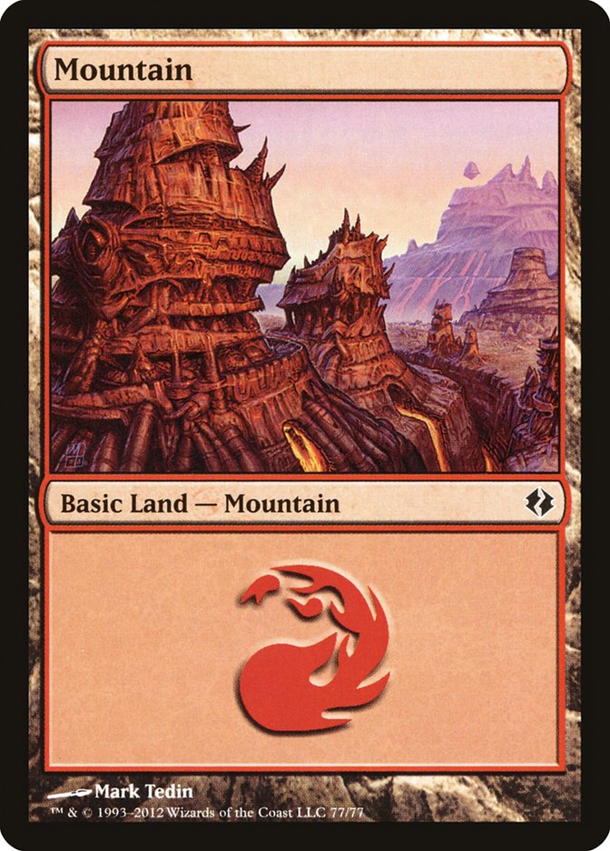 Mountain (77) [Duel Decks: Venser vs. Koth] | Card Merchant Takapuna