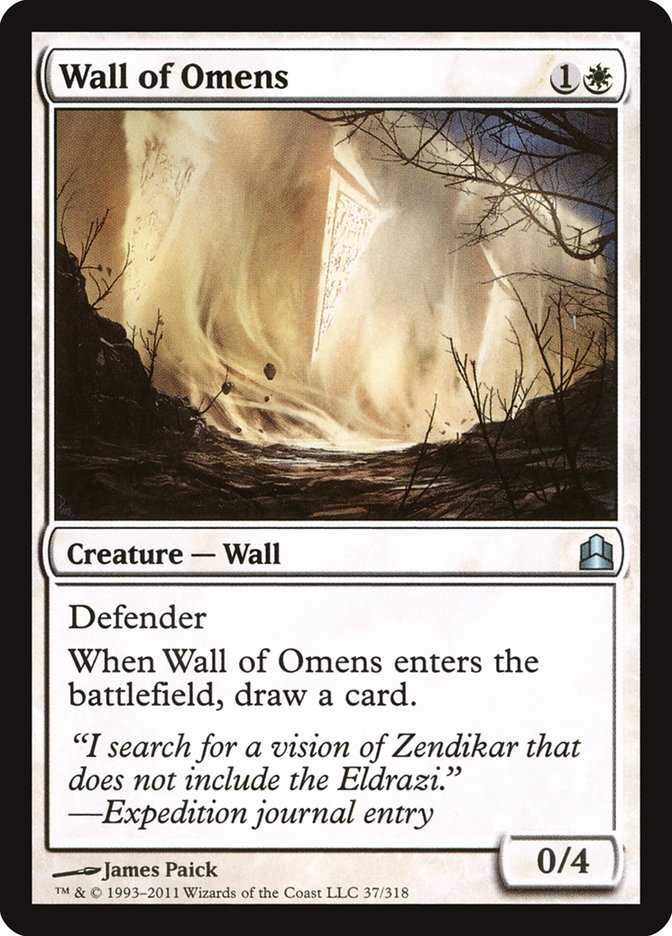 Wall of Omens [Commander 2011] | Card Merchant Takapuna