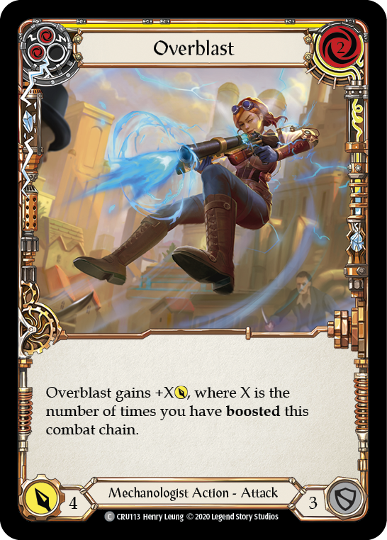 Overblast (Yellow) [CRU113] (Crucible of War)  1st Edition Normal | Card Merchant Takapuna