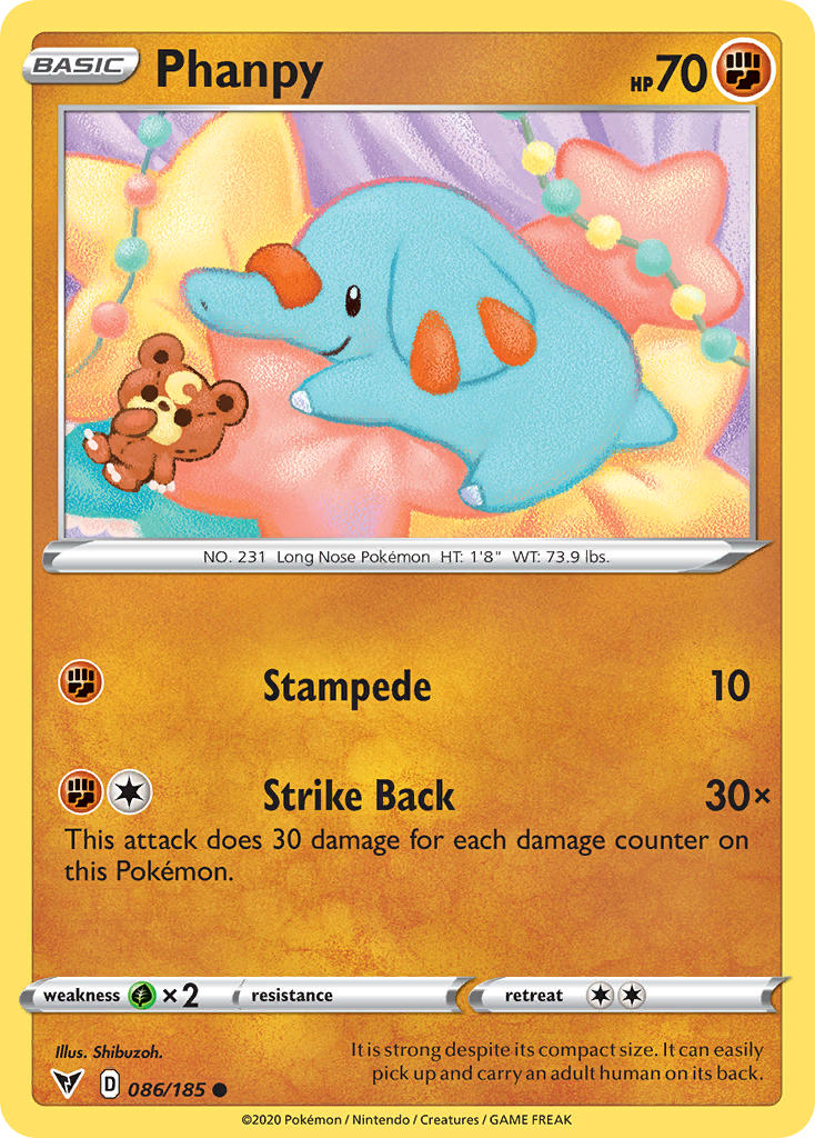 Phanpy (086/185) [Sword & Shield: Vivid Voltage] | Card Merchant Takapuna