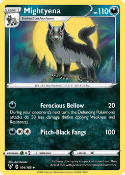 Mightyena (104/185) [Sword & Shield: Vivid Voltage] | Card Merchant Takapuna