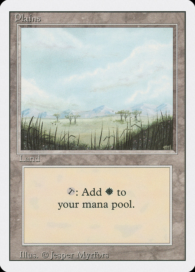 Plains (Trees on Plain / Signature on Right) [Revised Edition] | Card Merchant Takapuna