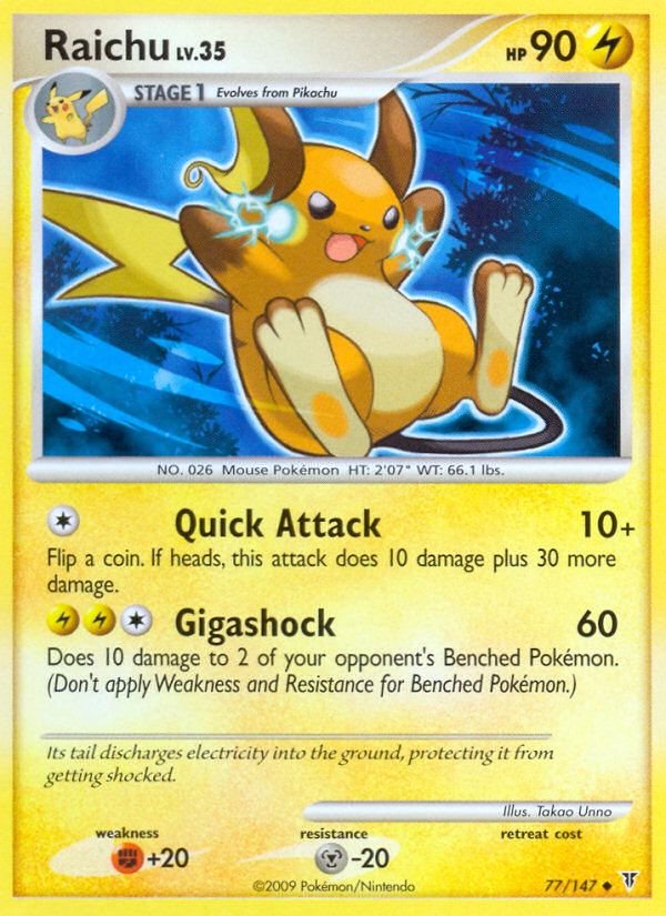 Raichu (77/147) [Platinum: Supreme Victors] | Card Merchant Takapuna