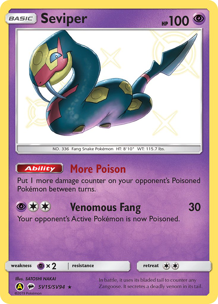 Seviper (SV15/SV94) [Sun & Moon: Hidden Fates - Shiny Vault] | Card Merchant Takapuna